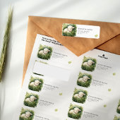 Waterverf Baby Lamb Baby shower Adresetiketten Etiket