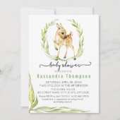 Waterverf Baby met groen Baby shower Kaart (Voorkant)