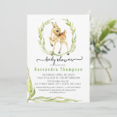 Waterverf Baby met groen Baby shower Kaart (Staand voorkant)