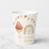 Waterverf Baby Mushroom Toys Baby Verjaardag Papieren Bekers (Achterkant)