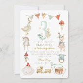 Waterverf Baby Mushroom Whimsical 3e Verjaardag Kaart (Voorkant)