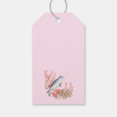 Waterverf baby Narwhal & seizoenshells Stars Favor Cadeaulabel (Achterkant)