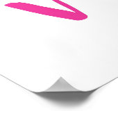 Waterverf Baby Nursery Alphabet Roze ABCs Kinder Poster (Hoek)