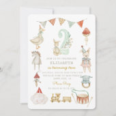 Waterverf Baby Paddestoel Whimsical 2e Verjaardag Kaart (Voorkant)