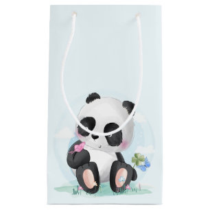 Waterverf Baby Panda Beer Klein Cadeauzakje