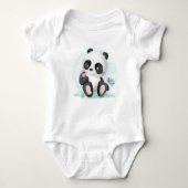 Waterverf Baby Panda Beer Romper (Voorkant)