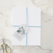 Waterverf Baby Rhinoceros Tropical Kids Verjaardag Cadeaulabel (Met Touw)