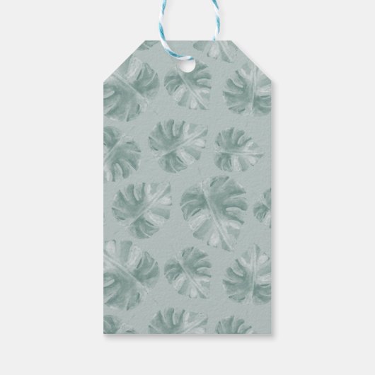 Waterverf Baby Rhinoceros Tropical Kids Verjaardag Cadeaulabel (Achterkant)