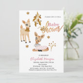 Waterverf Baby Roze Baby shower Kaart (Staand voorkant)