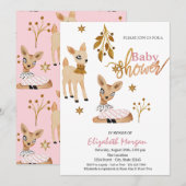 Waterverf Baby Roze Baby shower Kaart (Voorkant / Achterkant)