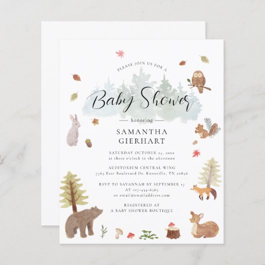 Waterverf Baby shower (Voorkant / Achterkant)