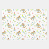 Waterverf Baby shower-Baby Speelgoedtrainingspatro Inpakpapier Vel (Voorkant 2)