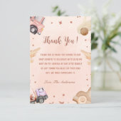 Waterverf Baby shower Bedankkaart (Staand voorkant)