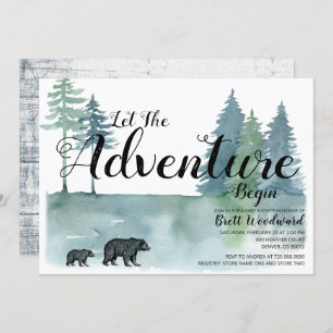 Waterverf Baby shower Beren Kaart