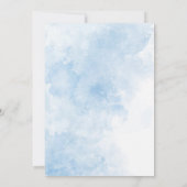 Waterverf baby shower blauwe kuiven waterverf kaart (Achterkant)