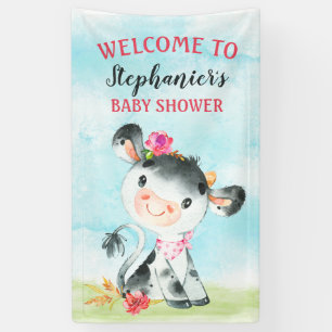 Waterverf Baby shower Boerderij Baby shower Spandoek