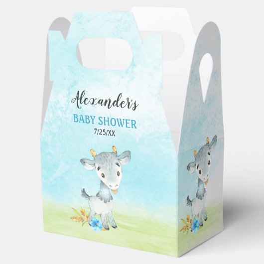 Waterverf Baby shower Boerderij Bedankdoosjes (Geopend)