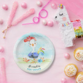 Waterverf Baby shower Boerderij Papieren Bordje (Feest)