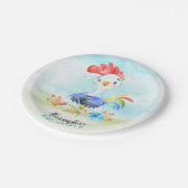 Waterverf Baby shower Boerderij Papieren Bordje (Gekanteld)