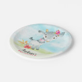 Waterverf Baby shower Boerderij Papieren Bordje (Gekanteld)