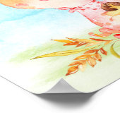 Waterverf Baby shower Boerderij Poster (Hoek)