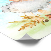 Waterverf Baby shower Boerderij Poster (Hoek)