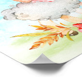 Waterverf Baby shower Boerderij Poster (Hoek)