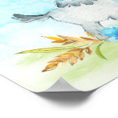 Waterverf Baby shower Boerderij Poster (Hoek)