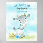 Waterverf Baby shower Boerderij Poster (Voorkant)