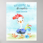 Waterverf Baby shower Boerderij Poster (Voorkant)