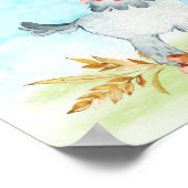 Waterverf Baby shower Boerderij Poster (Hoek)