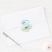 Waterverf Baby shower Boerderij Ronde Sticker (Envelop)