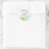 Waterverf Baby shower Boerderij Ronde Sticker (Tas)