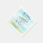 Waterverf Baby shower Boerderij Servet (Hoek)