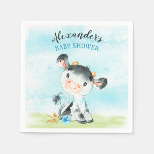 Waterverf Baby shower Boerderij  Servet