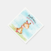 Waterverf Baby shower Boerderij Servet (Hoek)