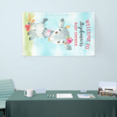 Waterverf Baby shower  Boerderij Spandoek (Beurs)