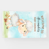 Waterverf Baby shower Boerderij Spandoek (Horizontaal)