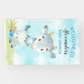 Waterverf Baby shower Boerderij Spandoek (Horizontaal)