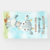 Waterverf Baby shower Boerderij Spandoek (Horizontaal)