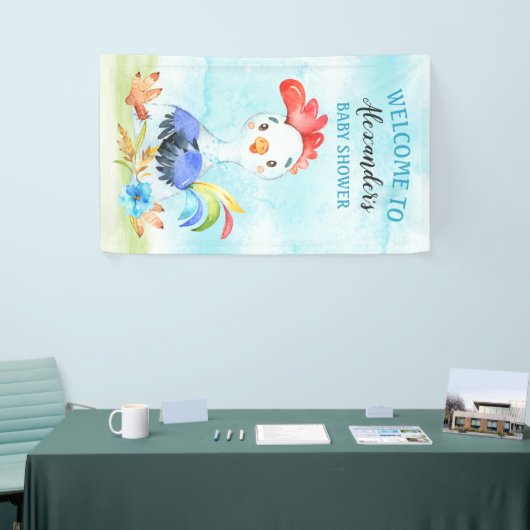 Waterverf Baby shower Boerderij Spandoek (Beurs)