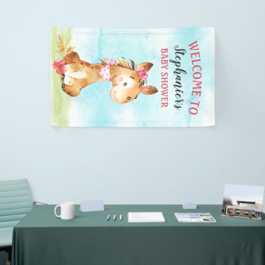 Waterverf Baby shower Boerderij Spandoek (Beurs)