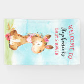 Waterverf Baby shower Boerderij Spandoek (Horizontaal)