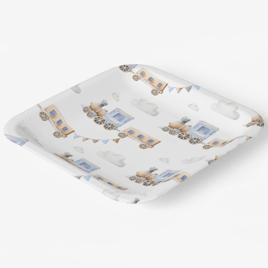 Waterverf Baby shower Borden Papieren Bordje (Gebogen)