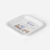 Waterverf Baby shower Borden Papieren Bordje (Gebogen)