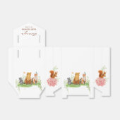 Waterverf Baby shower bosdieren Bedankdoosjes (Uitgevouwen)