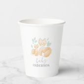 Waterverf Baby shower Fox Paper cup Papieren Bekers (Voorkant)