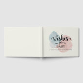 Waterverf Baby shower Gastenboek Wensen voor Baby (Volledig)
