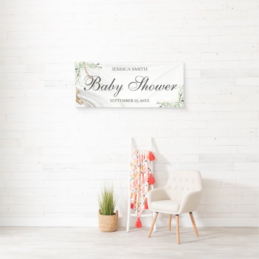 Waterverf Baby shower gebanner Spandoek (Insitu)
