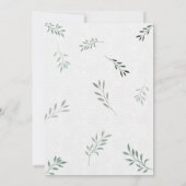 Waterverf Baby shower Greenery Wreath Kaart (Achterkant)